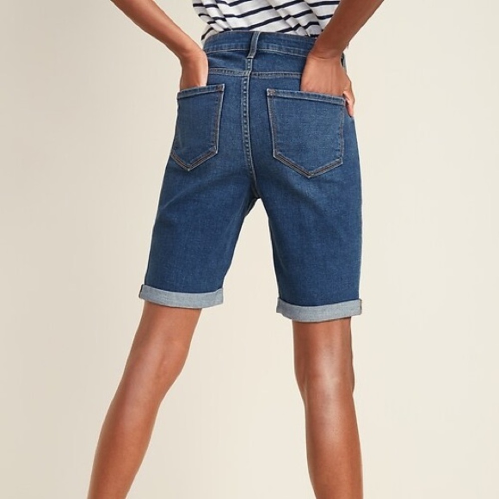 NWT Old Navy High Rise Denim Bermuda Shorts